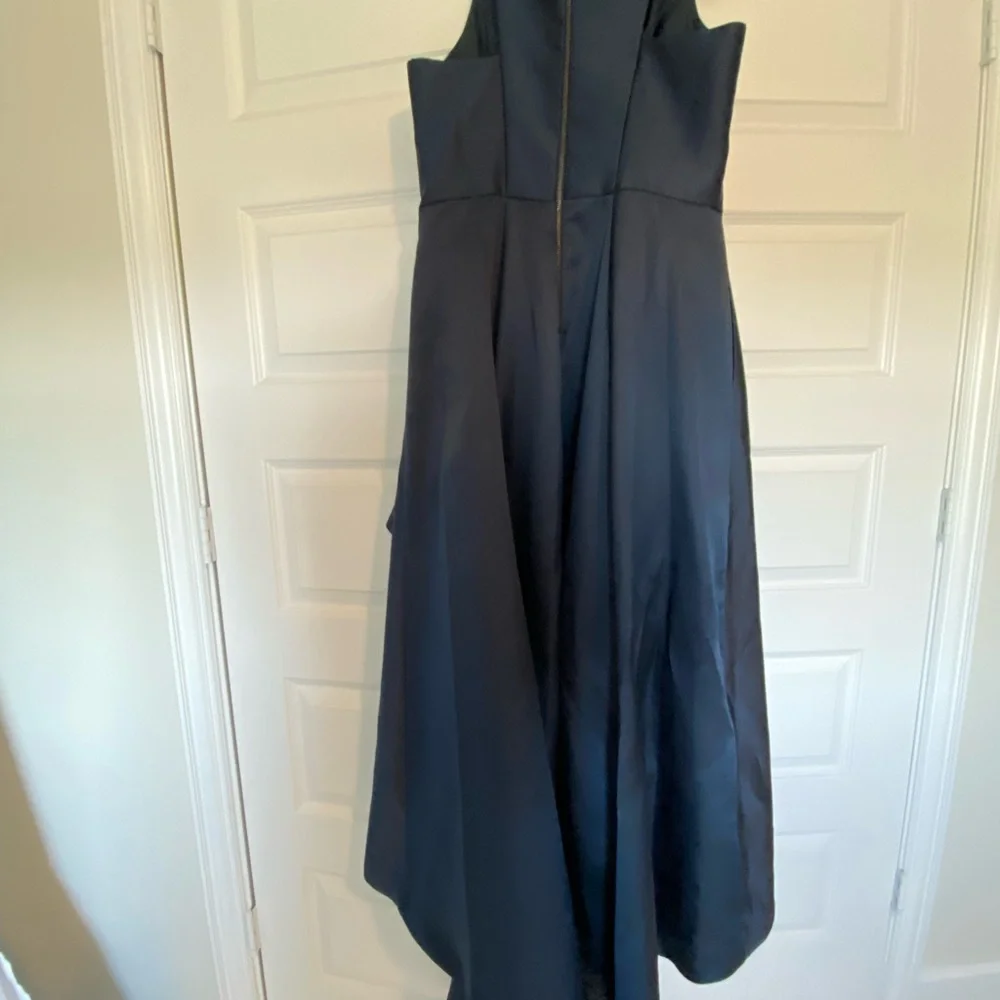 Adrianna Papell Blue High Low A-Line Halter Dress - Picture 6 of 6